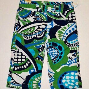 Gap kids girl 5 6 Slim pedal pushers Bermuda shorts capris pants navy blue green